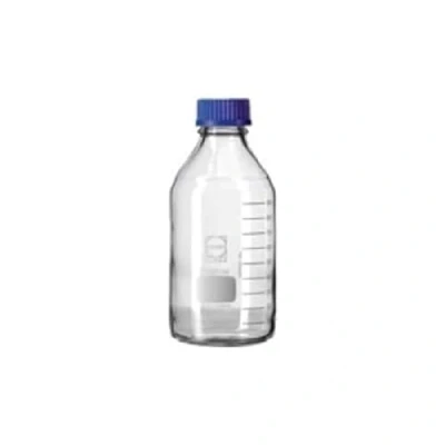Abbildung von neoLab ecoLab Borosilikatglas Laborflaschen mit Ausgießring und Schraubkappe, Duran GL 45, Klar, 250mL Kapazität