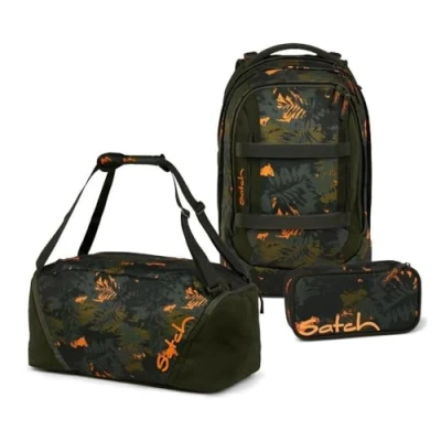 Abbildung von satch Pack Schulrucksack Set 3tlg. inkl. Schlamperbox und Sporttasche (Jurassic Jungle)