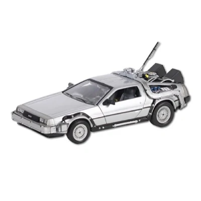 Abbildung von Welly Spielzeug Auto Delorean DMC Zeitmaschine Zurück in Die Zukunft Cast
