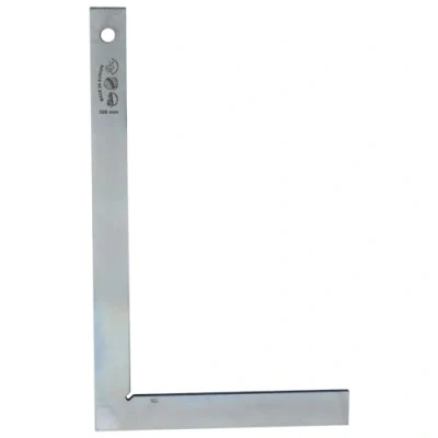 Abbildung von Dönges Profi Schlosserwinkel ohne Anschlag, 300 x 180 mm, rostfrei &amp; verzinkt aus Stahl Für genaues Arbeiten im Metallbau, Werkstattbereich 90 Grad Winkel mit Anschlagwinkel Metall