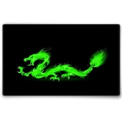 Abbildung von Silent Monsters Mauspad 240 x 200 mm Stoff Mousepad Feuer Drache Vernähter Rand rutschfest für Gaming Büro Office Homeoffice 24 20 cm Mouse Pad Mat Mausunterlage klein alle Maus Arten