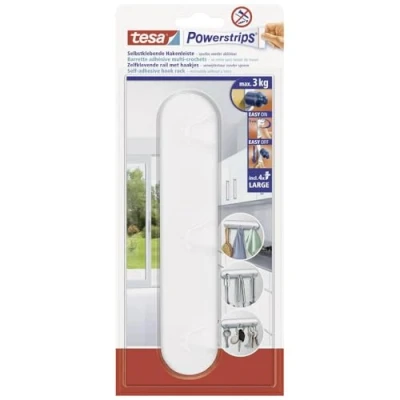 Abbildung von 6 x Tesa Powerstrips Hakenleiste Large weiß VE=1 Stück