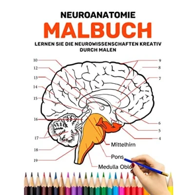Abbildung von neuroanatomie malbuch Lernen Sie die Neurowissenschaften kreativ durch Malen: Das ultimative Selbsttest Arbeitsbuch zum Färben des menschlichen ... Ärzte und erwachsene Mediziner