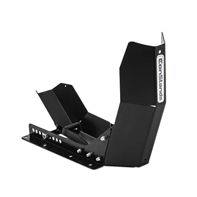 Abbildung von ConStands Easy Transport Fix Motorrad Wippe Schwarz matt für Anhänger Vorderrad Transportständer Motocross Roller