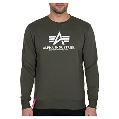 Abbildung von Alpha Industries Basic Sweatshirt Dark olive (178302142), Herren, Größe: XS, (178302 142)