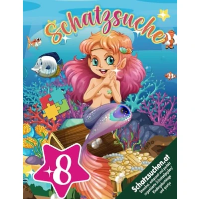 Abbildung von Meerjungfrauen Schatzsuche Kindergeburtstag Partyspiel ab 8 Jahren: Tauche ein in eine Welt voller Magie und erlebe abwechslungsreiche Schatzsuche, die du nie vergessen wirst!