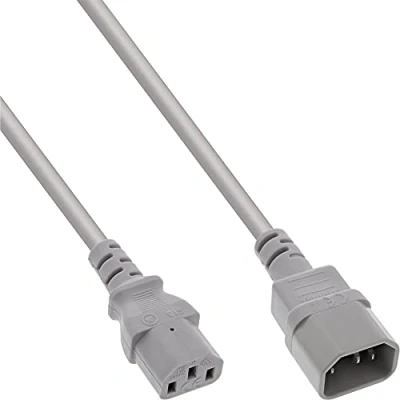 Abbildung von InLine 16620A Netzkabel Kaltgeräteverlängerung, C13 auf C14, 90 abgewinkelt, 1,8m