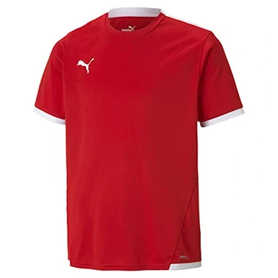 Abbildung von puma TEAM LIGA Youth Football Tshirt print redpuma white für Kinder, Größe: 116, red