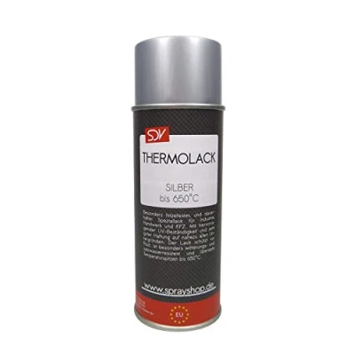 Abbildung von SDV Chemie Thermolack Spray Silber bis 650C 12x 400ml Auspufflack Ofenlack Motorlack Grill Lack