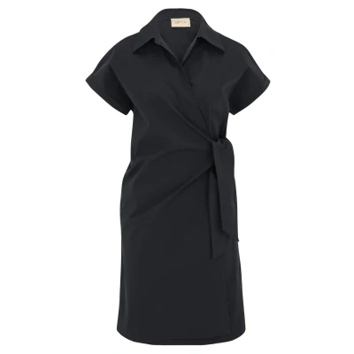 Abbildung von Cartoon Wickelkleid Blusenkleid, Damen, Größe: 34, Schwarz