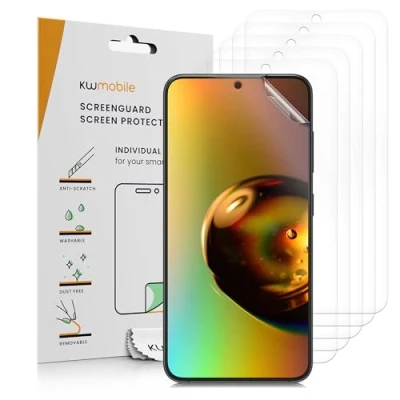 Abbildung von kwmobile 6X Displayschutzfolie kompatibel mit Samsung Galaxy S24 FE Folie klare Schutzfolien Set in transparent