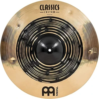 Abbildung von Meinl Classics Custom Dual 19 Zoll Crash (Video) Schlagzeug Becken (48,26cm) B12 Bronze, Dunkles und Brilliantes Finish (CC19DUC)