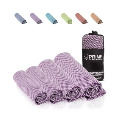 Abbildung von PRIME ART WOOD Reisehandtuch Bambus 130x80 cm Lila