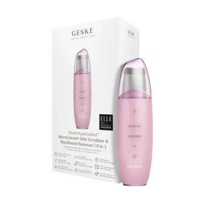 Abbildung von Geske SMARTAPPGUIDED Microcurrent SKIN Scrubber Blackhead Remover 9 IN 1 Gesichtspflege Zubehör, Größe: One Size, Pink