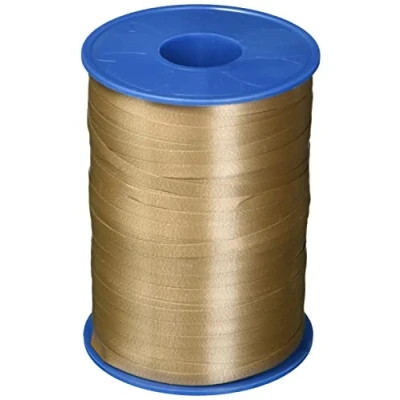 Abbildung von C.E. PATTBERG Geschenkband Taupe, 500 Meter Ringelband 5 mm zum Basteln, Dekorieren &amp; Verpacken von Geschenken zu jedem Anlass