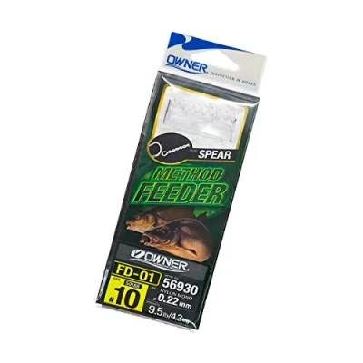 Abbildung von Owner 50168 FD51 Spear Feeder Vorfachhaken Barbless #8 0.22mm (6 Stück) (10cm) Friedfisch Vorfächer