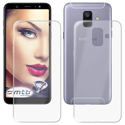 Abbildung von mtb more energy® 360 TPU + Hardcover (Vorder und Rückseite) für Samsung Galaxy A6 2018 (SM A600F, 5.6&#039;&#039;) 100% Clear Grad Rundumschutz Hülle Komplett Schutz