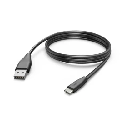 Abbildung von Hama Ladekabel USB C auf A, 3m (Schnellladung, Handy Ladekabel, Datenkabel, Kabel, Handykabel, Typ C, maximal kompatibel) schwarz