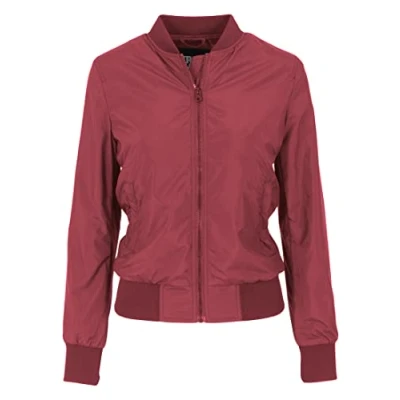 Abbildung von Urban Classics TB1217 Damen Jacke Ladies Light Bomber Jacket, Rot (Burgundy 606), 34 (Herstellergröße: XS)