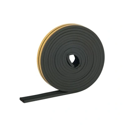 Abbildung von HELPMATE Dichtungsband selbstklebend für Fenster &amp; Türen Fensterdichtung/Türdichtung zum Isolieren von Spalten mit 2 bis 3,5 mm Breite Dichtband 9 x 4 (E Profil 18 Meter Schwarz)
