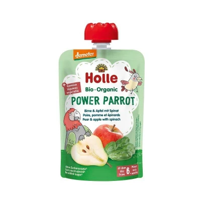 Abbildung von Holle BIO Power Parrot Pouchy Birne mit Apfel &amp; Spinat (0.1 kg)