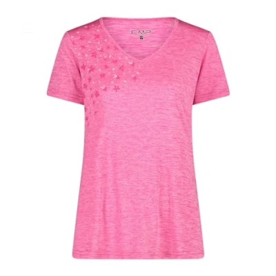 Abbildung von CMP Jersey T Shirt Melange für Damen, Fuchsia Mel., 40, Fuxia Mel, 34