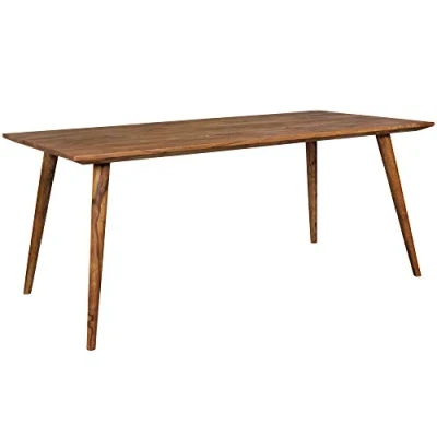 Abbildung von FineBuy Esszimmertisch REPA Sheesham rustikal Massiv Holz, Design Landhaus Esstisch, Tisch für Esszimmer