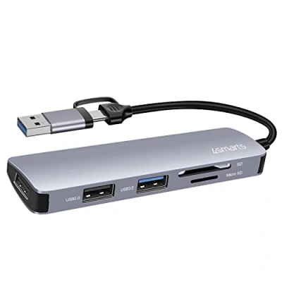Abbildung von 4smarts 469630, Kabelgebunden, USB 3.2 Gen 1 (3.1 1) Type A + C, Grau, MicroSD (TransFlash), SD, 2.0, A, Acrylnitril Butadien Styrol (ABS), Aluminium