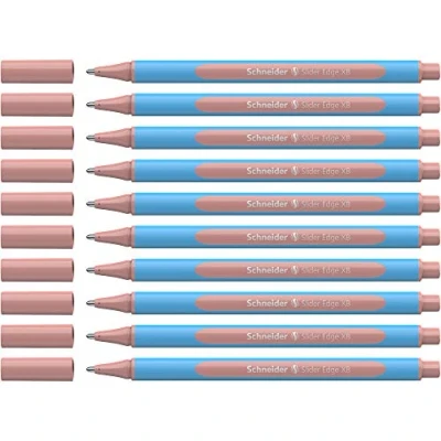 Abbildung von Schneider 152236 Slider Edge Pastell XB Kugelschreiber (Dreikant Stifte mit Strichbreite XB) 10 Stück blush