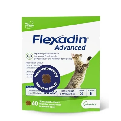 Abbildung von FLEXADIN ADVANCED® Katze Innovativer Ansatz für die Gelenkgesundheit Undenaturiertes Kollagen Typ II 60 Gelenkleckerli
