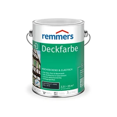 Abbildung von Remmers Wetterschutzfarbe Deckfarbe anthrazitgrau (RAL 7016) 2,5 Liter