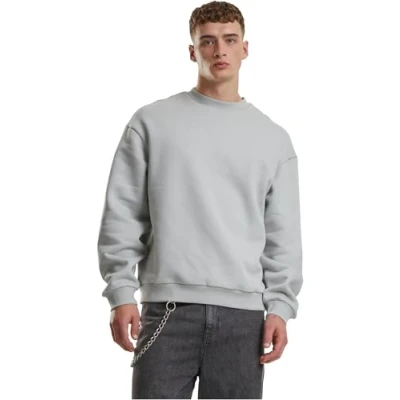 Abbildung von Urban Classics Fluffy Crewneck Sweatshirt, Herren, Größe: Large, Lightasphalt