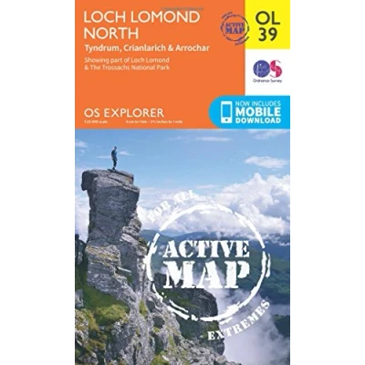 Abbildung von Loch Lomond North, Tyndrum, Crianlarich &amp; Arrochar (OS Explorer Map Active)