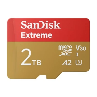 Abbildung von SanDisk Extreme 2TB microSDXC UHS I Speicherkarte + SD Adapter, (Für Smartphones, Actionkameras oder Drohnen, Übertragung bis zu 240 MB/s, 4K UHD) RescuePRO Deluxe, I, U3, V30