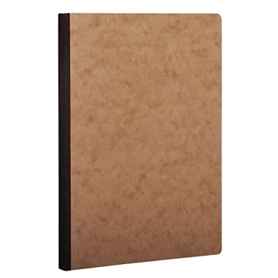 Abbildung von Clairefontaine 79542C Notizbuch / Heft AgeBag DIN A5 14,8 x 21 cm, mit Leinenstruktur, kariert 96 Blatt, Tabakbraun, 1 Stück