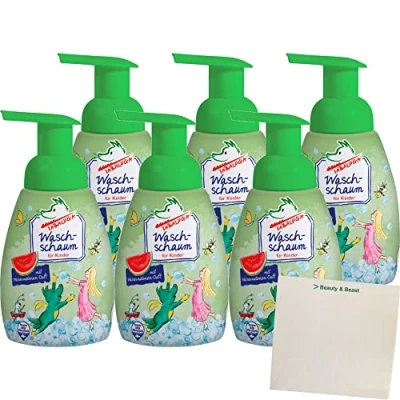 Abbildung von Tabaluga Waschschaum Wassermelone 6er Pack (6x250ml Flasche) + usy Block
