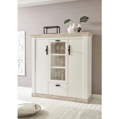 Abbildung von Home affaire Highboard &quot;Florenz&quot;, im romantischen Landhaus Look, Breite 140 cm