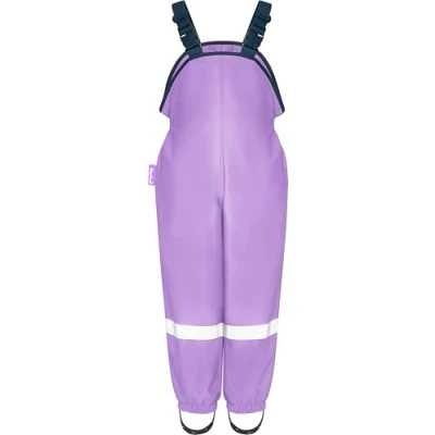 Abbildung von Playshoes Matschhose Regenlatzhose Ungefüttert Unisex Kinder Wind und wasserdichte Regenhose Regenbekleidung, flieder, 74