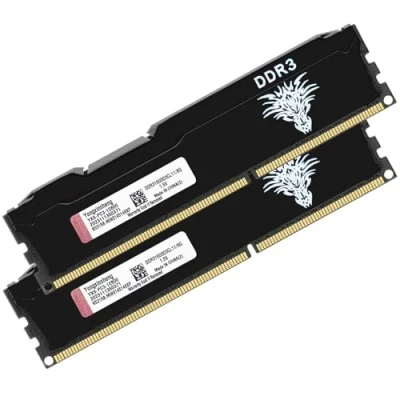Abbildung von DDR3 16GB Kit (8GBx2) Desktop RAM 1600MHz PC3 12800 UDIMM Non ECC Unbuffered 1.5V 2Rx8 Dual Rank 240 Pin CL11 PC Computer Memory Upgrade Module Arbeitsspeicher (Schwarz)