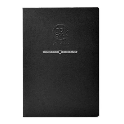 Abbildung von Clairefontaine 60316C Skizzenheft Crok&#039;Book (120g, schwarz, 20 Blatt, 21 x 29,7 cm, ideal zum Skizzieren, Notieren oder Zeichnen) 1 Stück schwarz