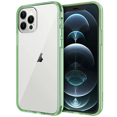Abbildung von JETech Hülle für iPhone 12/12 Pro 6,1 Zoll, Nie Vergilbung Handyhülle Schutzhülle Case Cover mit Anti kratzt Transparente und Rückseite (Nachtgrün)