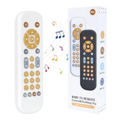 Abbildung von Orzbow Baby TV Fernbedienung Spielzeug, Mehrsprachiges Musikspielzeug für Babys mit Nummer Lesen Lehren, Babyspielzeug Geräuschen, Lernspielzeug ab 6 Monate