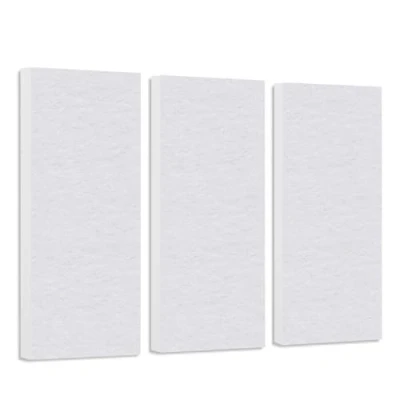 Abbildung von platino24 Akustikplatte 3 Rechtecke aus Basotect ® G+ mit Akustikfilz, je 825x275x50mm