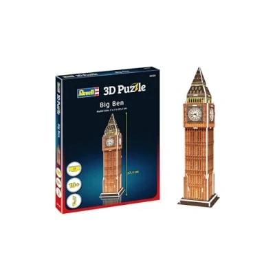 Abbildung von Revell 3D Puzzle Big Ben I Farbige Nachbildung des ikonischen Uhrturms 90 Teile 2 Stunden Bauspaß für Kinder und Erwachsene Ab 10 Jahren, Farbig