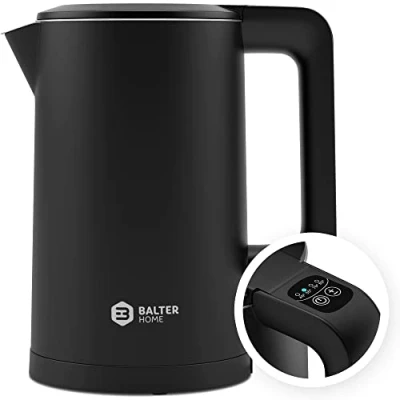 Abbildung von Balter Wasserkocher WK 04 Touch BL, 1.7 l, 1800 W, Temperatureinstellung, Doppelwanddesign, Berührungssicher