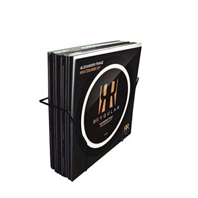 Abbildung von Glorious Vinyl Set Holder smart minimalistisch im Design, extra leicht konstruiert, ideal für Heimstudio oder Plattenladen, schwarz