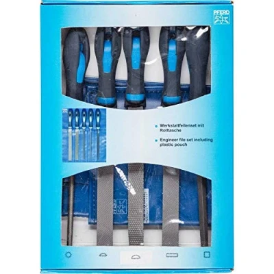 Abbildung von PFERD Werkstattfeilen Set in PVC Rolltasche mit Umkarton, 5 Feilen, 200mm, 11801520 für ein umfassendes Anwendungsspektrum geeignet