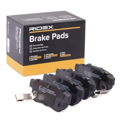 Abbildung von RIDEX 402B0448 Bremsbelagsatz Hinterachse mit akustischer Verschleißwarnung HONDA: Jazz 2 Schrägheck, CIVIC 6 Coupe, Hatchback