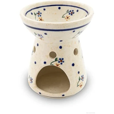 Abbildung von Bunzlauer keramik Aromalampe Duftlampe Duft Windlicht Aromabrenner Ø8,9 cm für Teelicht Ø3,5 (Dekor 111)