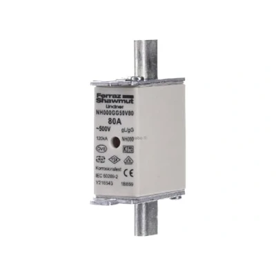 Abbildung von Mersen NH ZERO Sicherungseinsatz NH000GG50V80 80A,Gr.000,AC500V 4086500083121